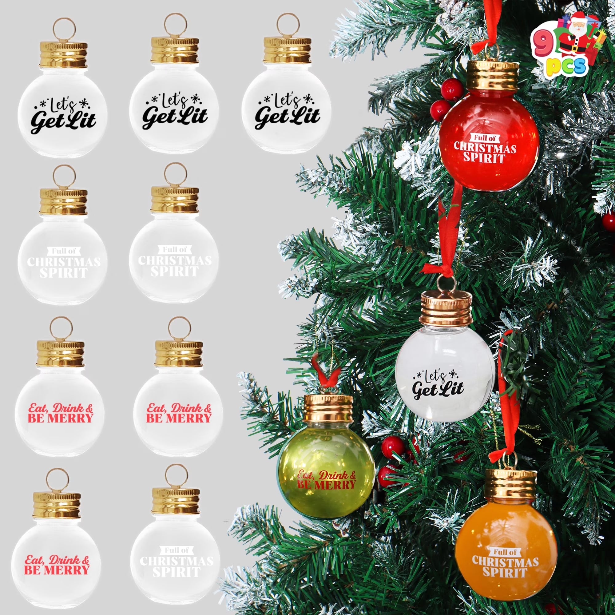 24 Pcs Christmas Ball Ornaments 2.3" Painting & Glittering Shatterproof Christmas Ornaments for Holidays, Party Decoration, Tree Ornaments, and Special Events (Red&White)