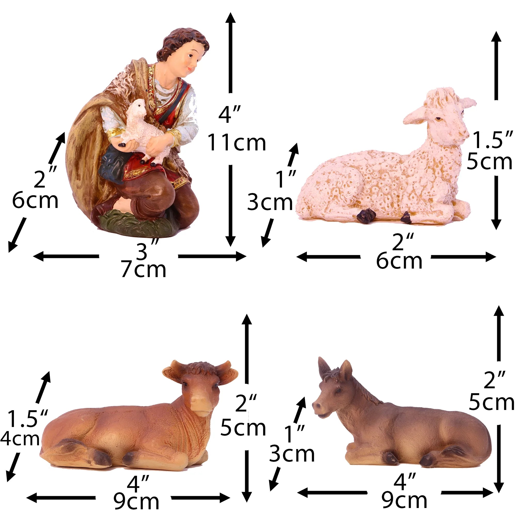 Nativity Set Nativity Scene Holidays Décor Christmas Stable Birthday Gift 11 Piece 8''