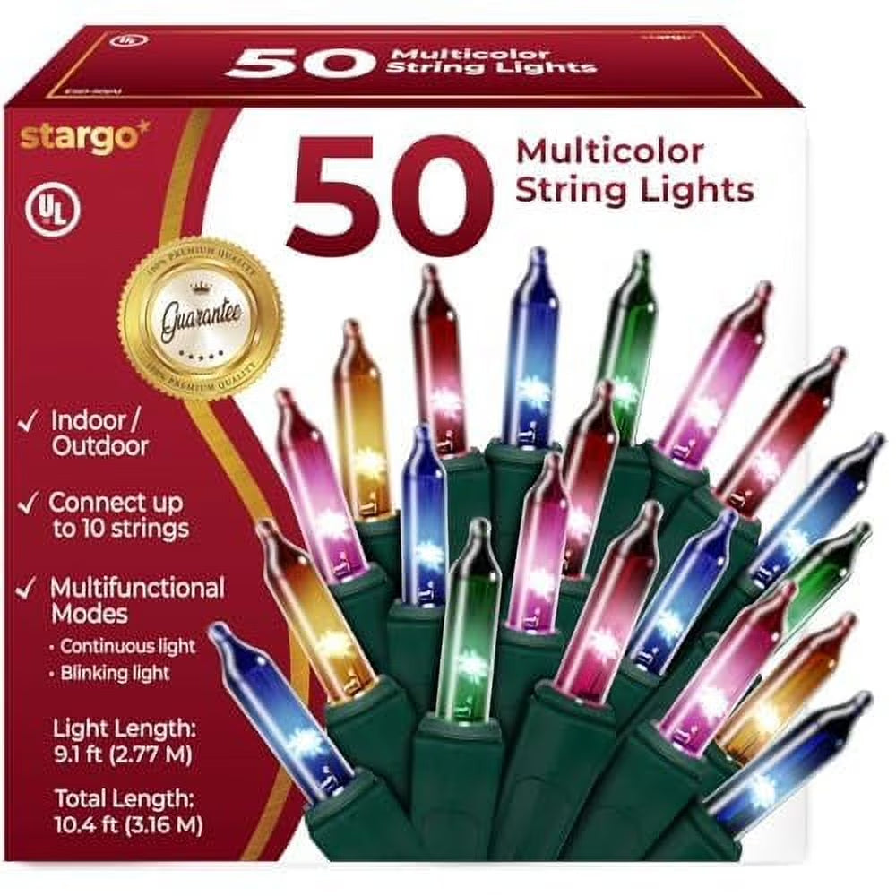 35 Incandescent String Lights White Wire (White Bulbs)