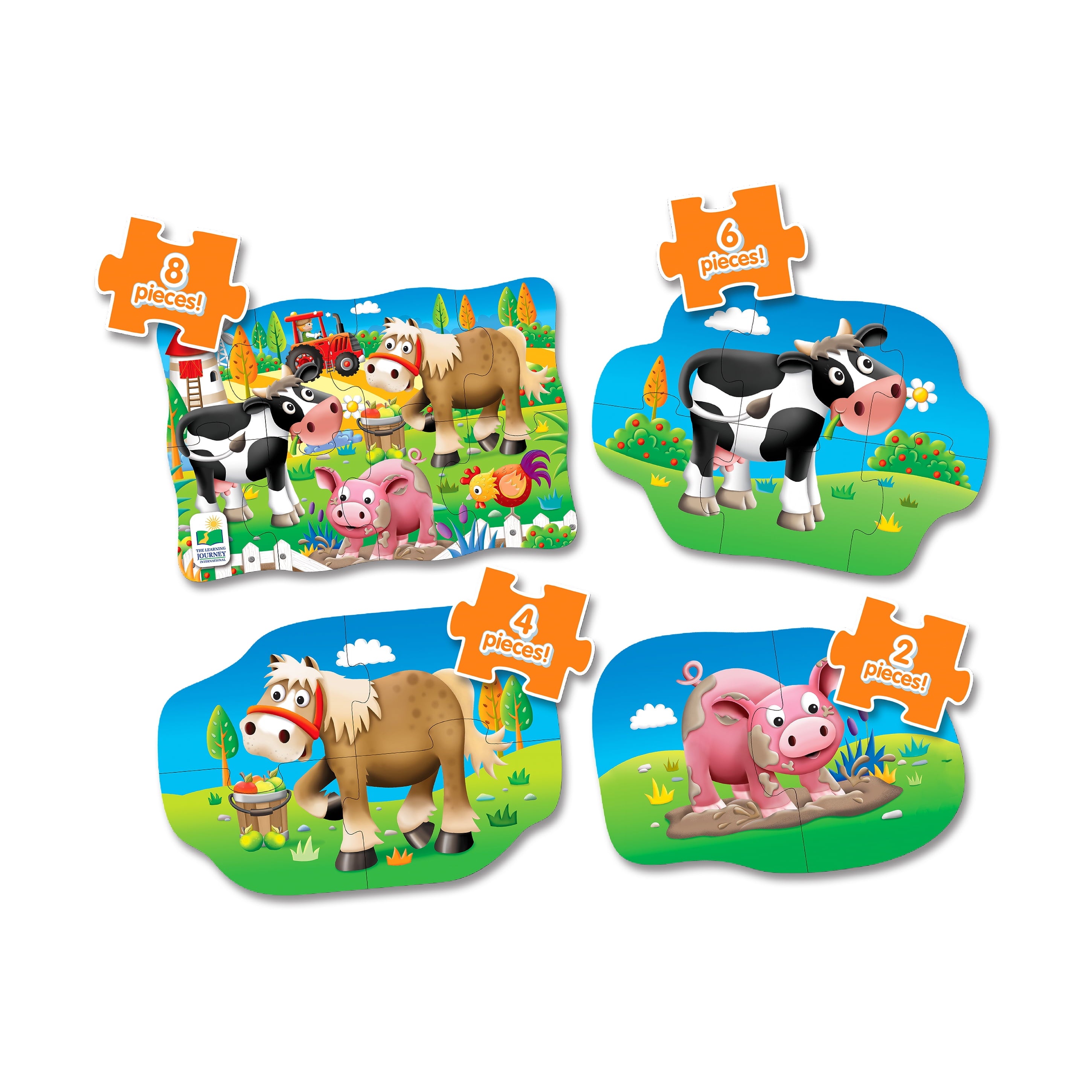 My First Puzzle Set, 4-In-A-Box, Farm