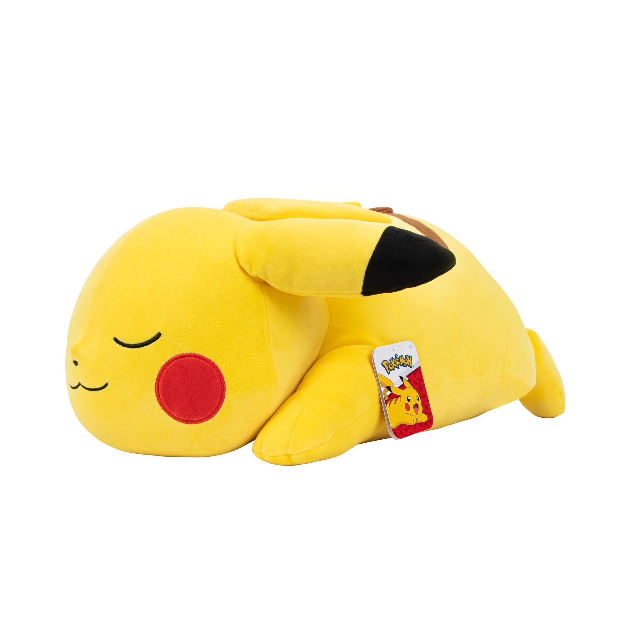 18” Plush Sleeping Pikachu - Cuddly- Must Have for Pokémon Fans- Plush for Traveling, Car Rides