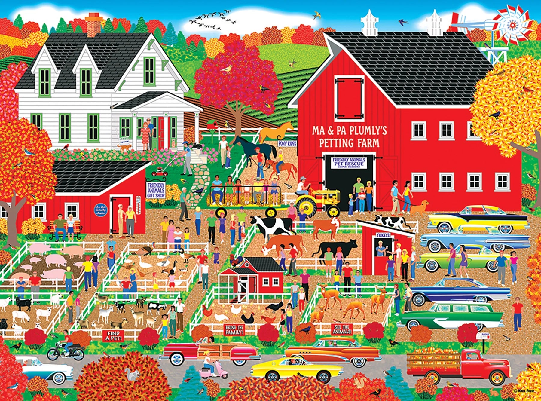 Home Country 1000-Piece Plumly'S Petting Farm Jigsaw Puzzle