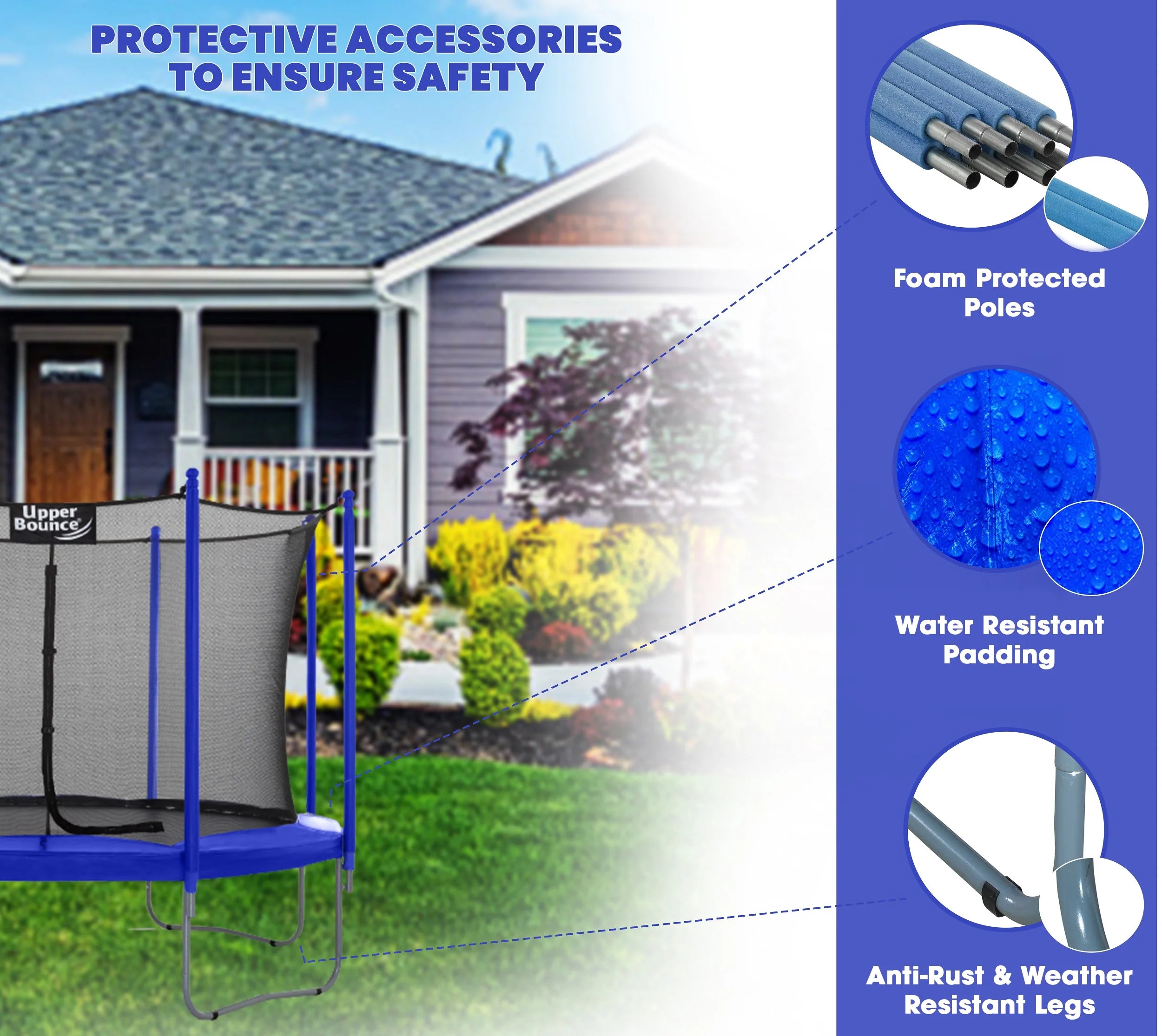 16 FT round Trampoline Set with Safety Enclosure System – Backyard Trampoline for Kids and Adults, Indoor Trampoline for Kids, Mini Trampoline for Adults