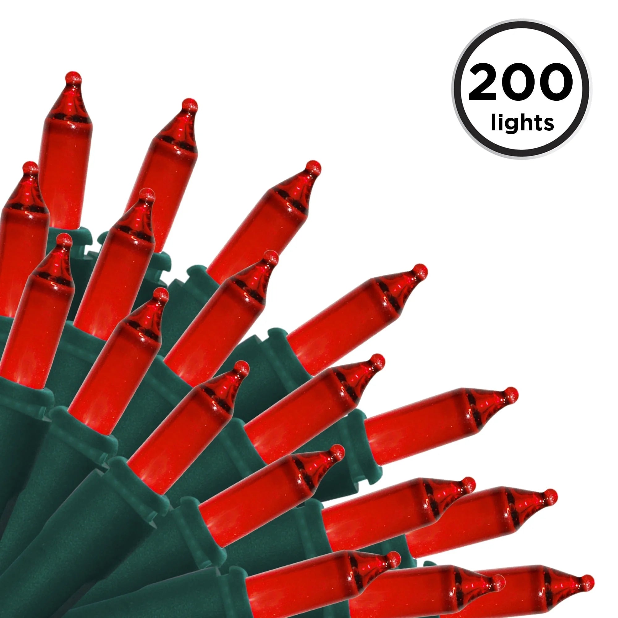 100 Count Mini String Christmas Lights, Clear - 22 Feet Indoor/Outdoor Christmas Tree Lights with Green Wire