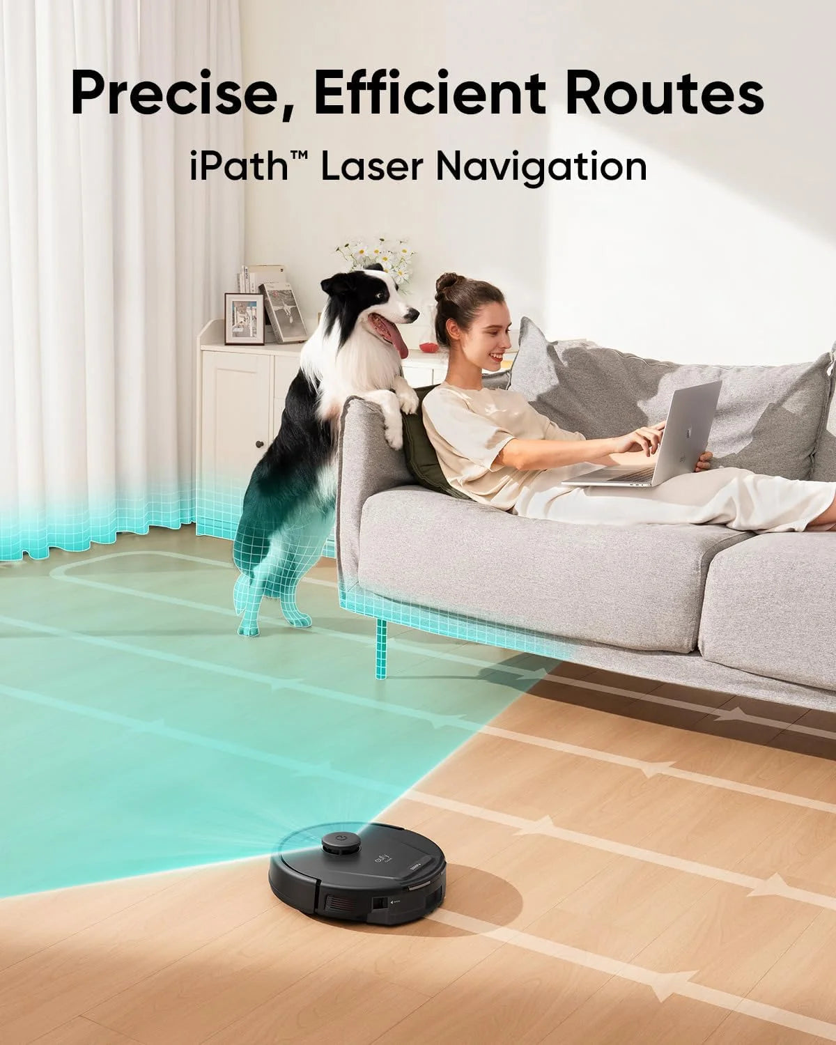 L60 Robot Vacuum with Self Empty Station, Hair Detangling Technology, up to 60 Days Hands Free Cleaning, 5,000 Pa Suction, Remove Hair, Dust