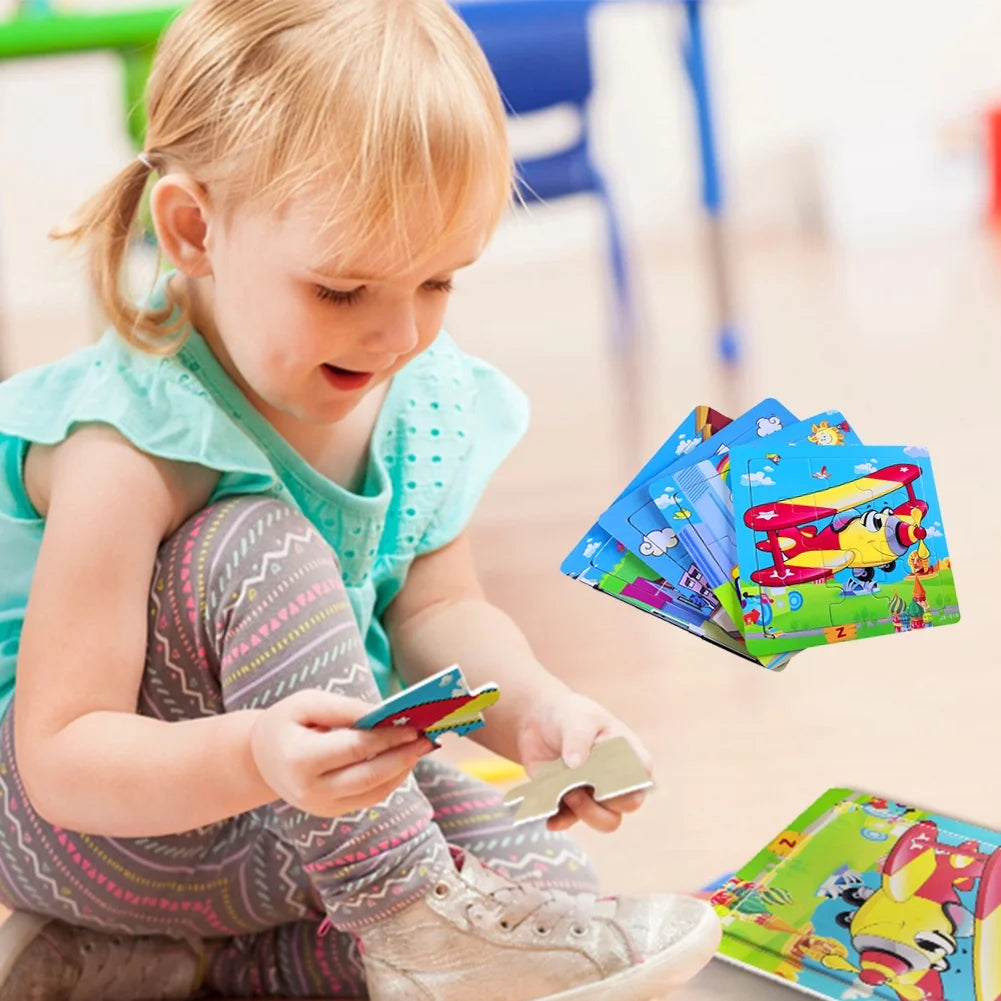 4 Pack Wooden Jigsaw Puzzles for Kids Age 3 Year Old Animals Preschool Puzzles for Toddler Children Learning Educational Puzzle Toys