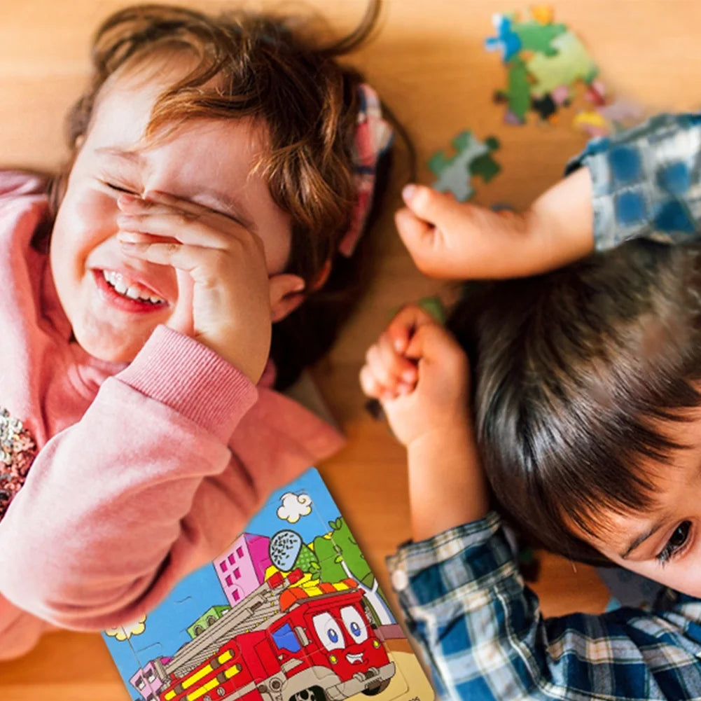 4 Pack Wooden Jigsaw Puzzles for Kids Age 3 Year Old Animals Preschool Puzzles for Toddler Children Learning Educational Puzzle Toys