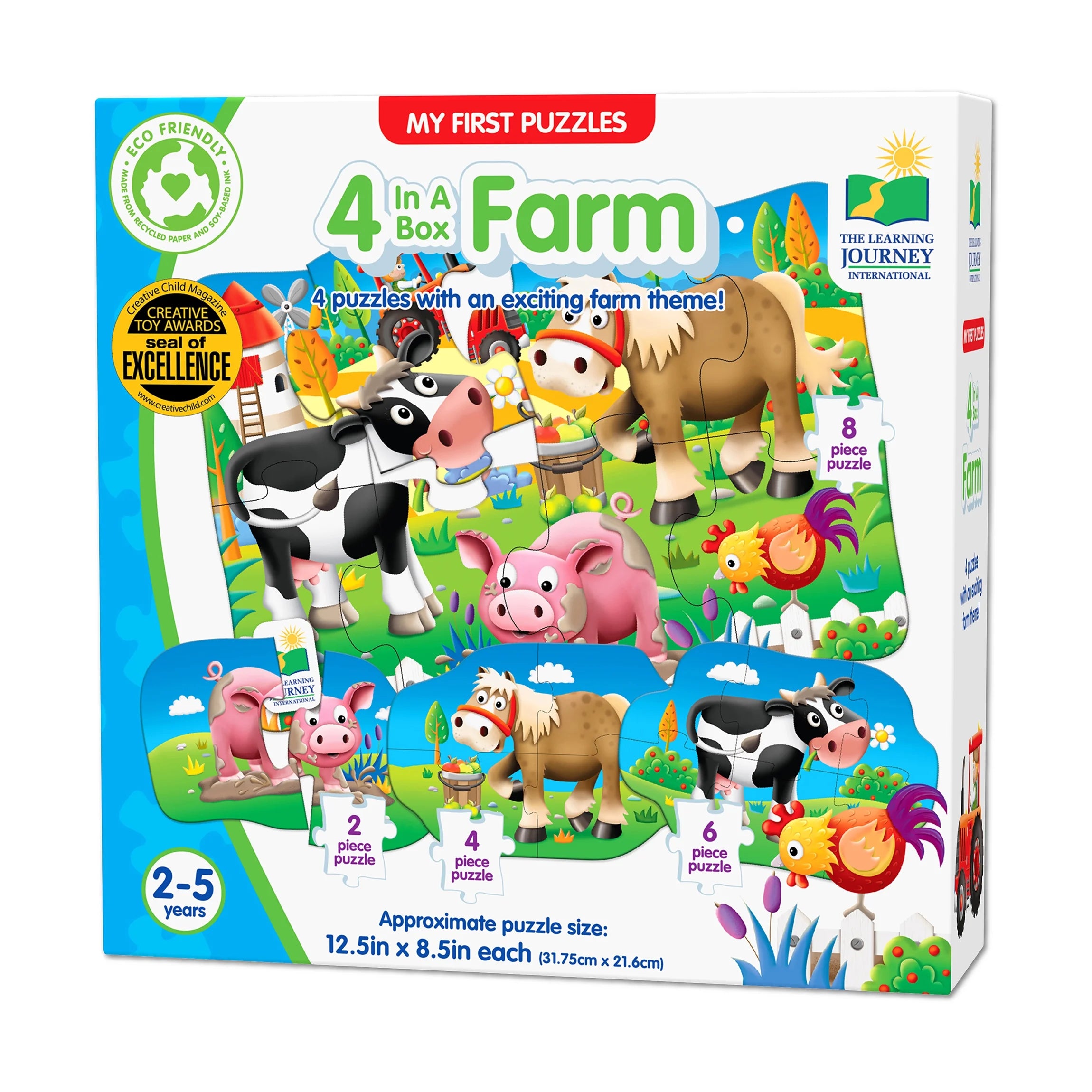 My First Puzzle Set, 4-In-A-Box, Farm