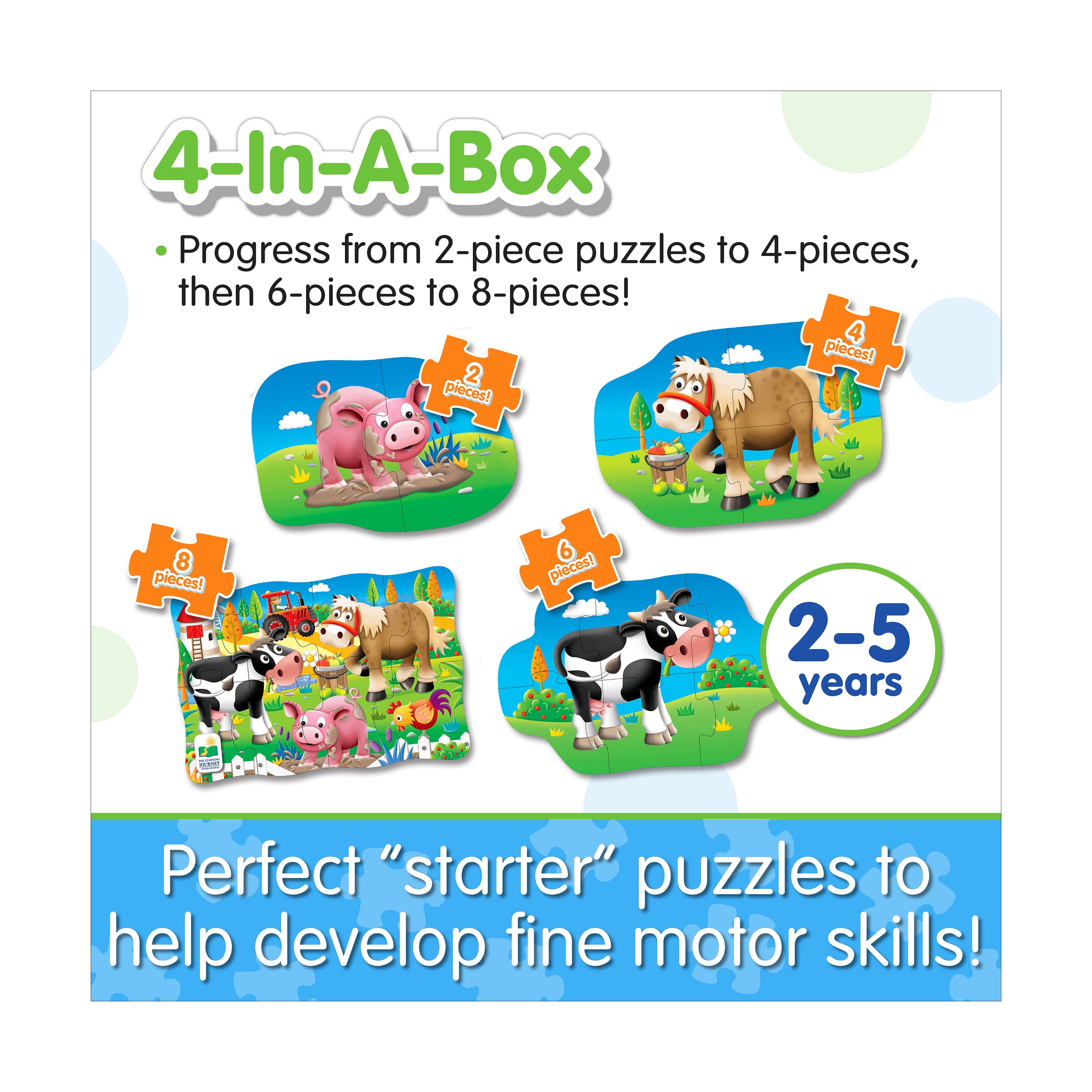 My First Puzzle Set, 4-In-A-Box, Farm