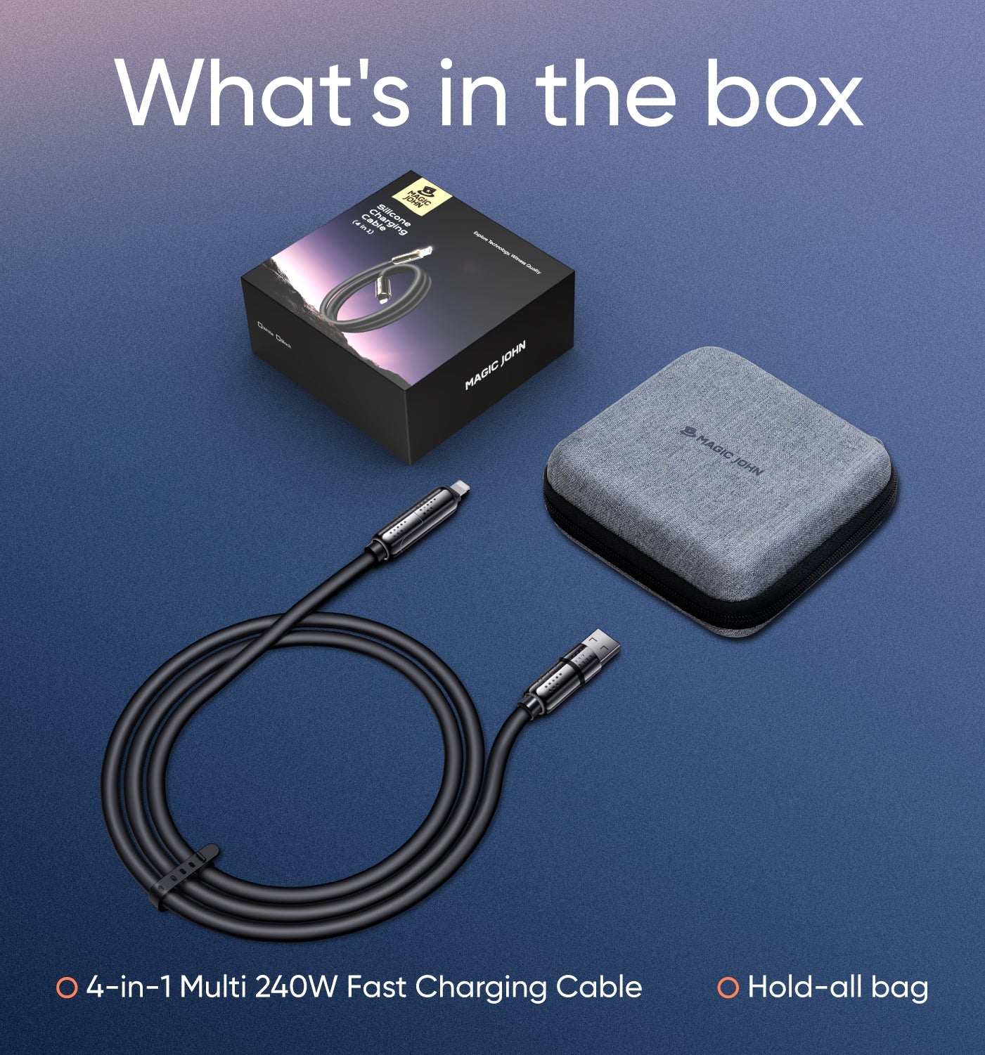 4-In-1 USB Charging Cable Mfish Fast Charging