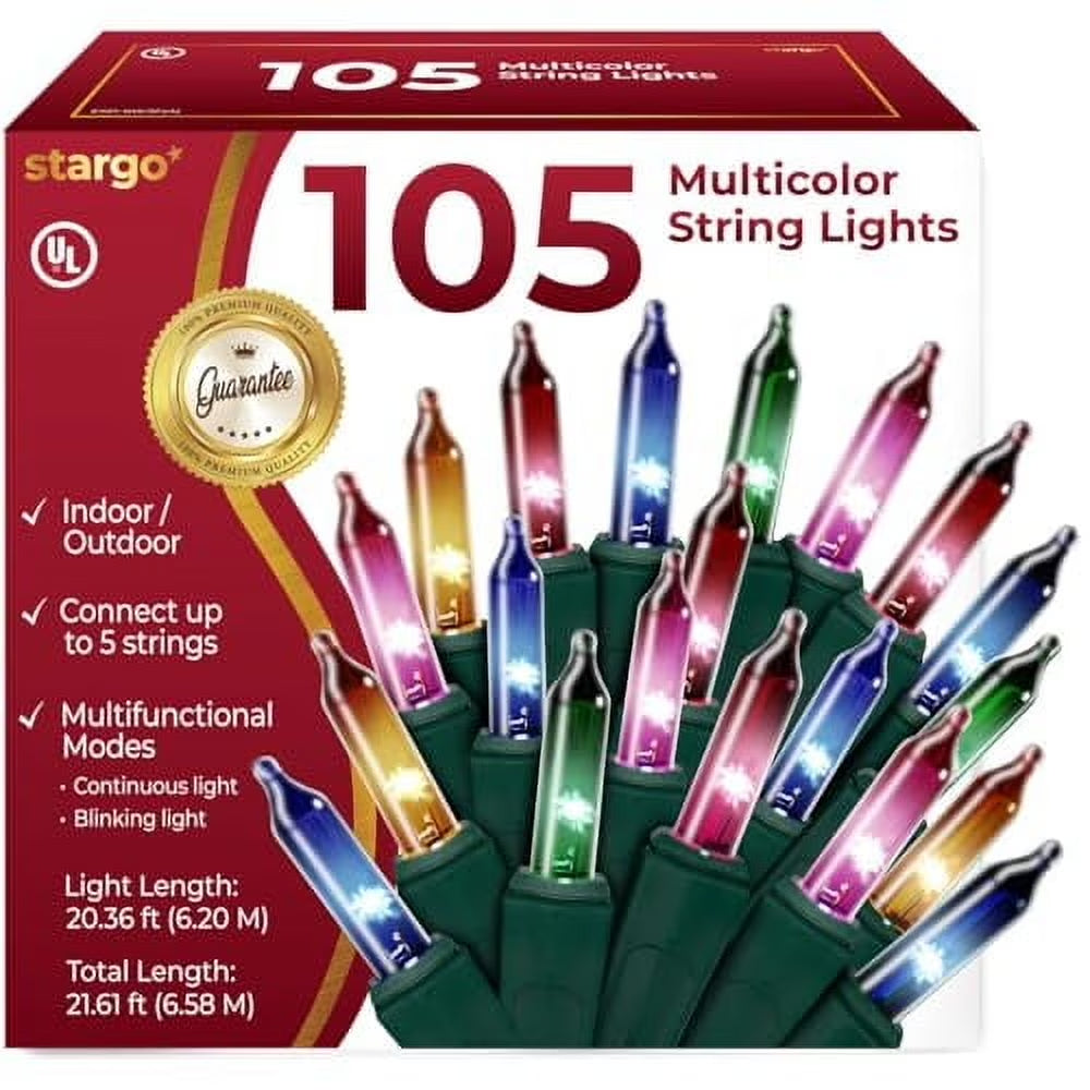 35 Incandescent String Lights White Wire (White Bulbs)