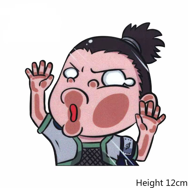 Anime Naruto Stickers Funny Sasuke Peek Window Stickers Laptop Decals Waterproof Car Stickers Personality Anime Stickers