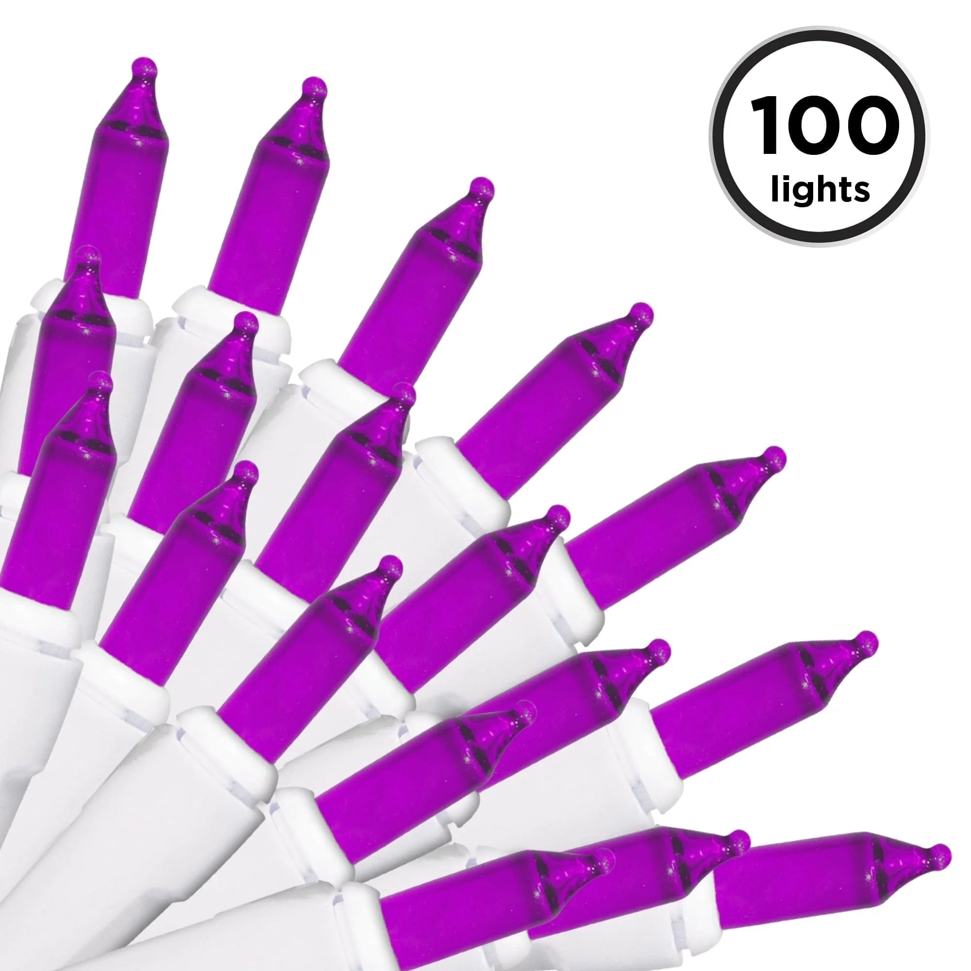 100 Count Mini String Christmas Lights, Clear - 22 Feet Indoor/Outdoor Christmas Tree Lights with Green Wire