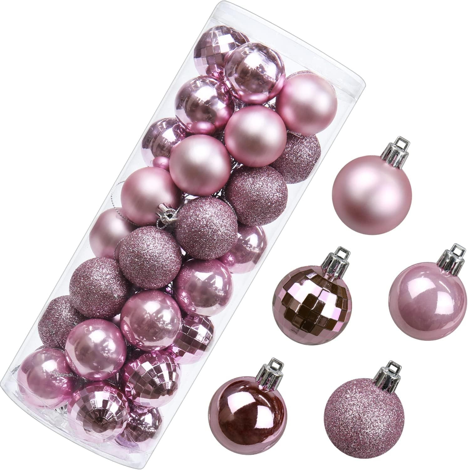 3.94" Large Christmas Balls Shatterproof Red Christmas Ornaments 6 Pcs Big Red Xmas Ornaments for Xmas Tree Holiday Wedding Party Decoration