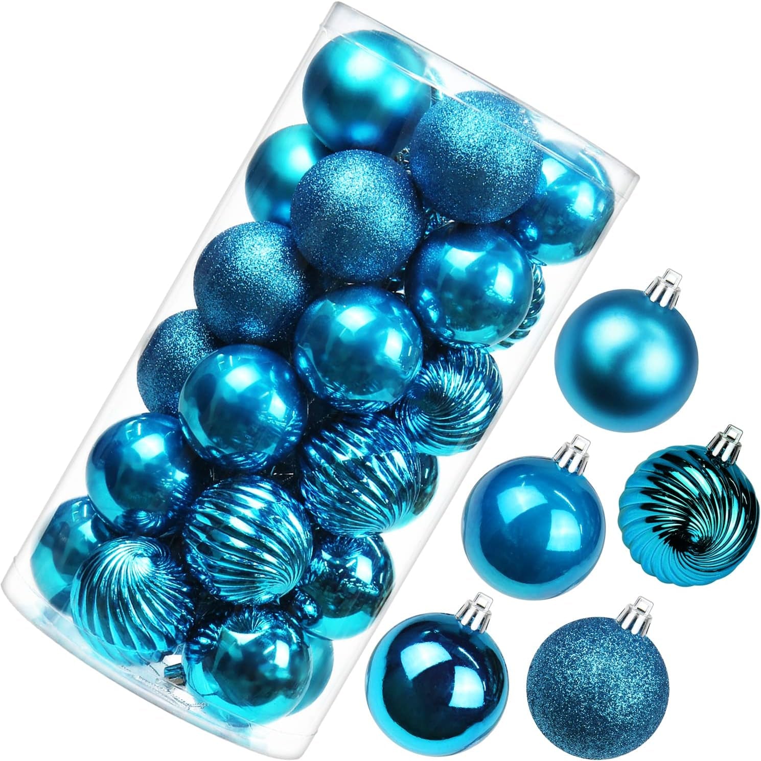 3.94" Large Christmas Balls Shatterproof Red Christmas Ornaments 6 Pcs Big Red Xmas Ornaments for Xmas Tree Holiday Wedding Party Decoration