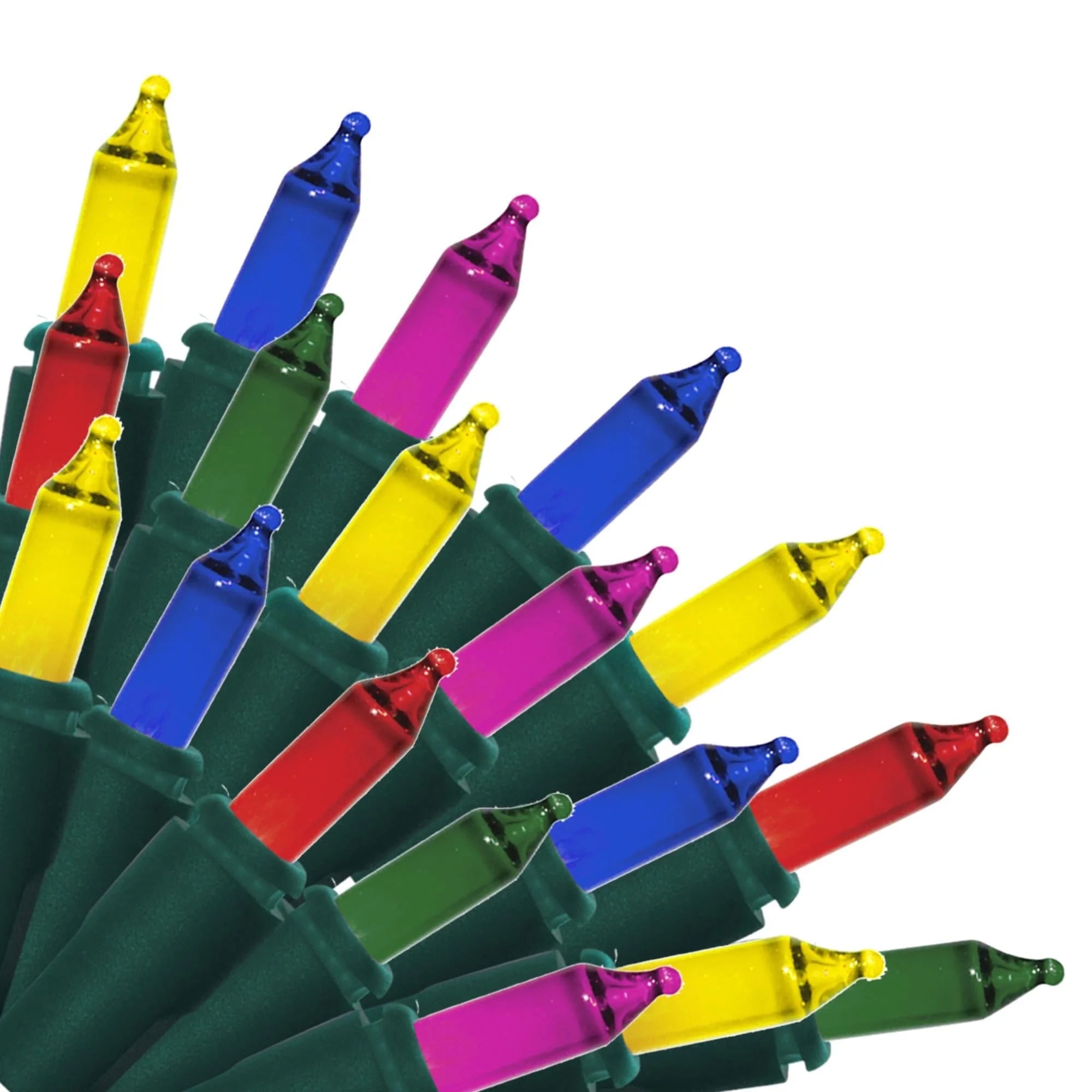 100 Count Mini String Christmas Lights, Clear - 22 Feet Indoor/Outdoor Christmas Tree Lights with Green Wire