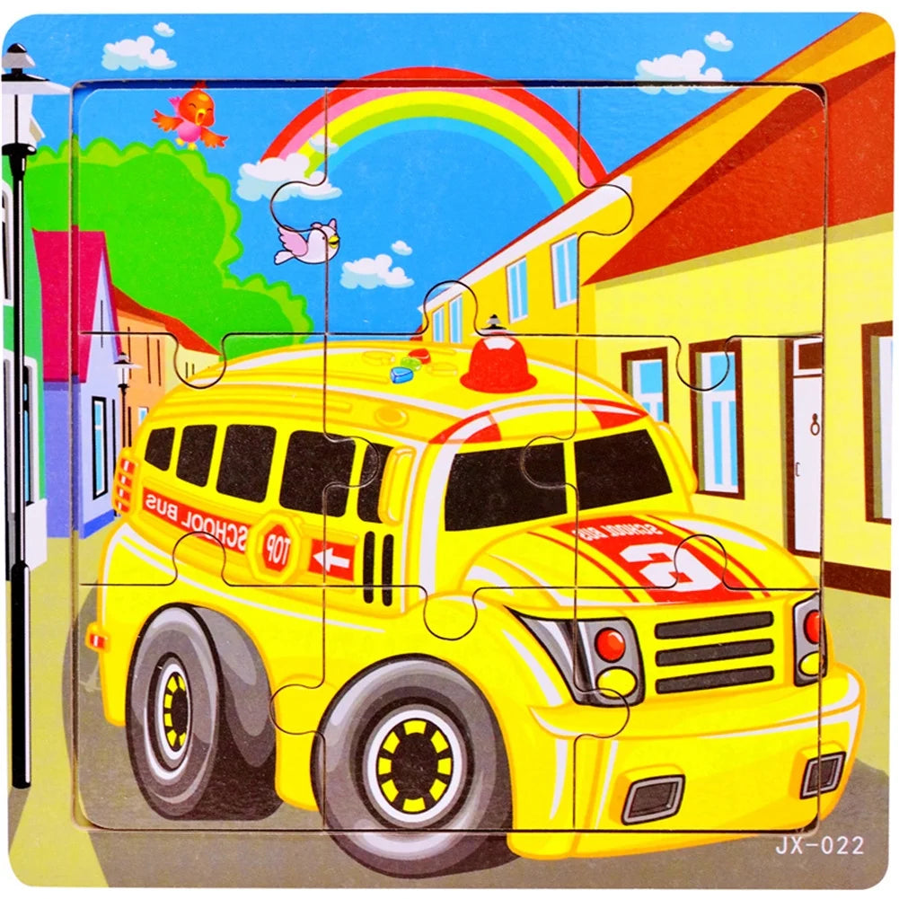 4 Pack Wooden Jigsaw Puzzles for Kids Age 3 Year Old Animals Preschool Puzzles for Toddler Children Learning Educational Puzzle Toys