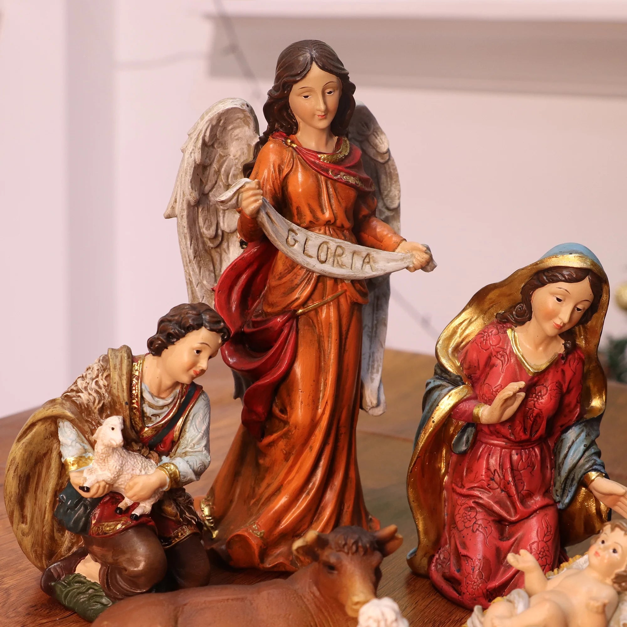 Nativity Set Nativity Scene Holidays Décor Christmas Stable Birthday Gift 11 Piece 8''