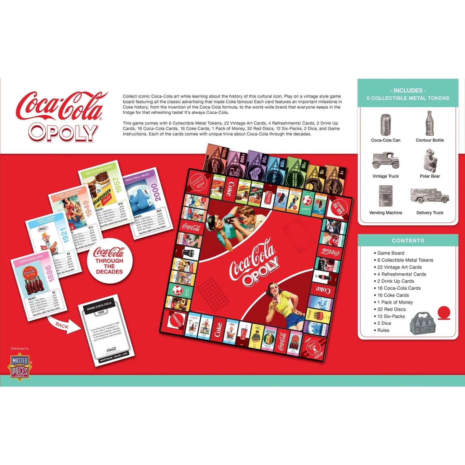 Opoly Family Board Games - Coca-Cola Opoly