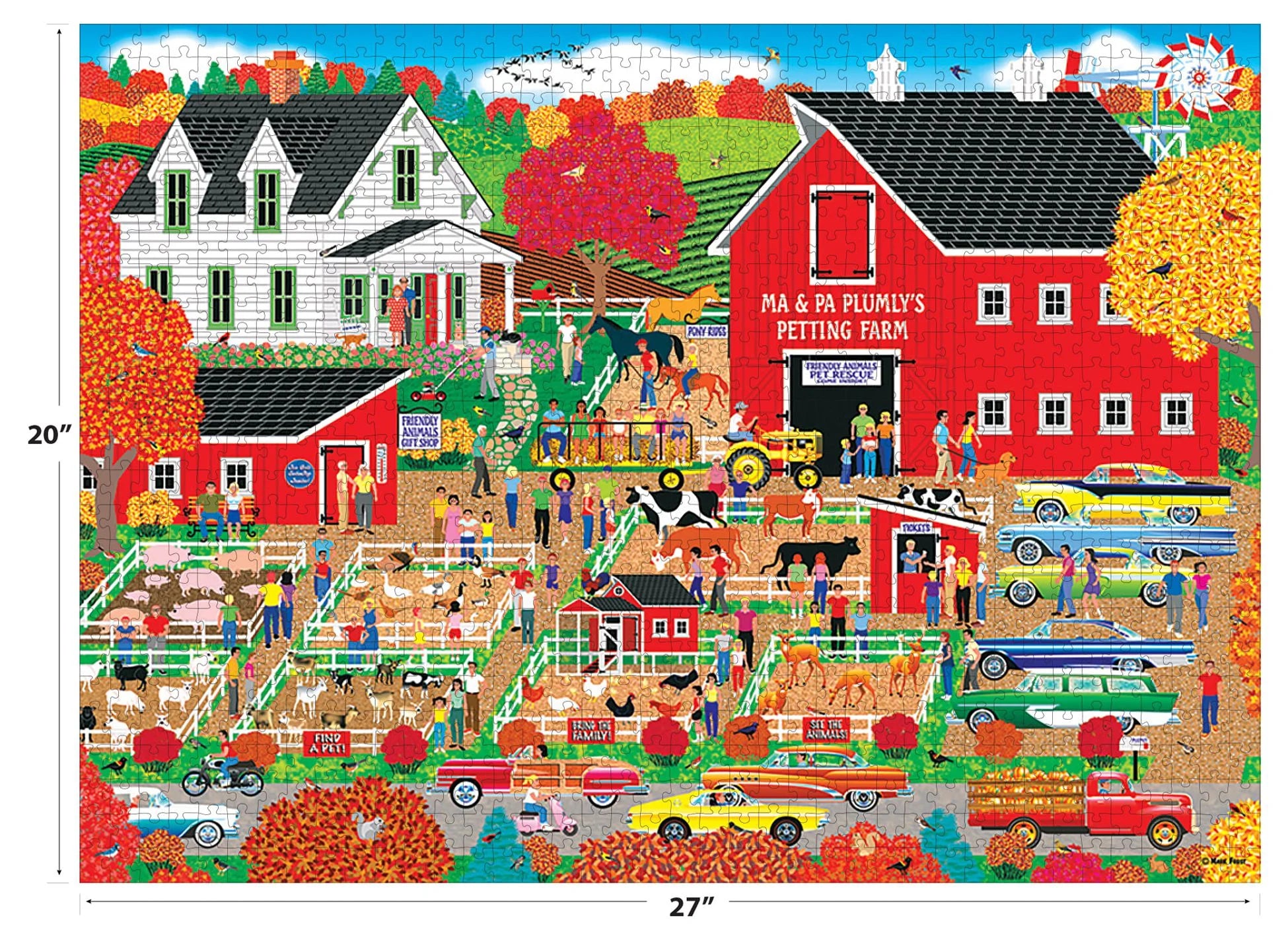Home Country 1000-Piece Plumly'S Petting Farm Jigsaw Puzzle