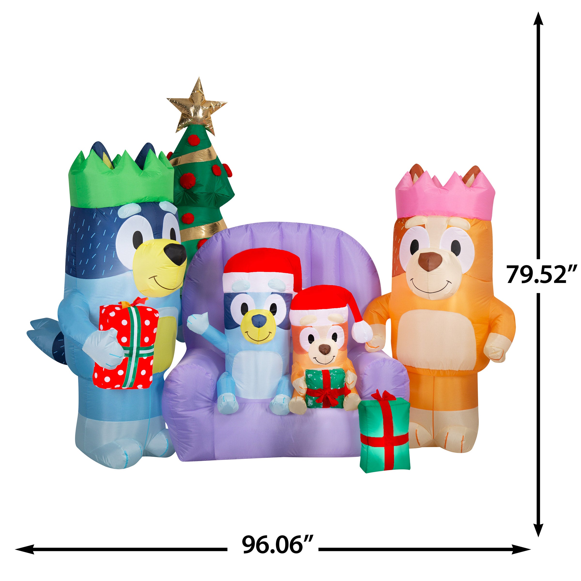 6.6’ Bluey Family Christmas Inflatable