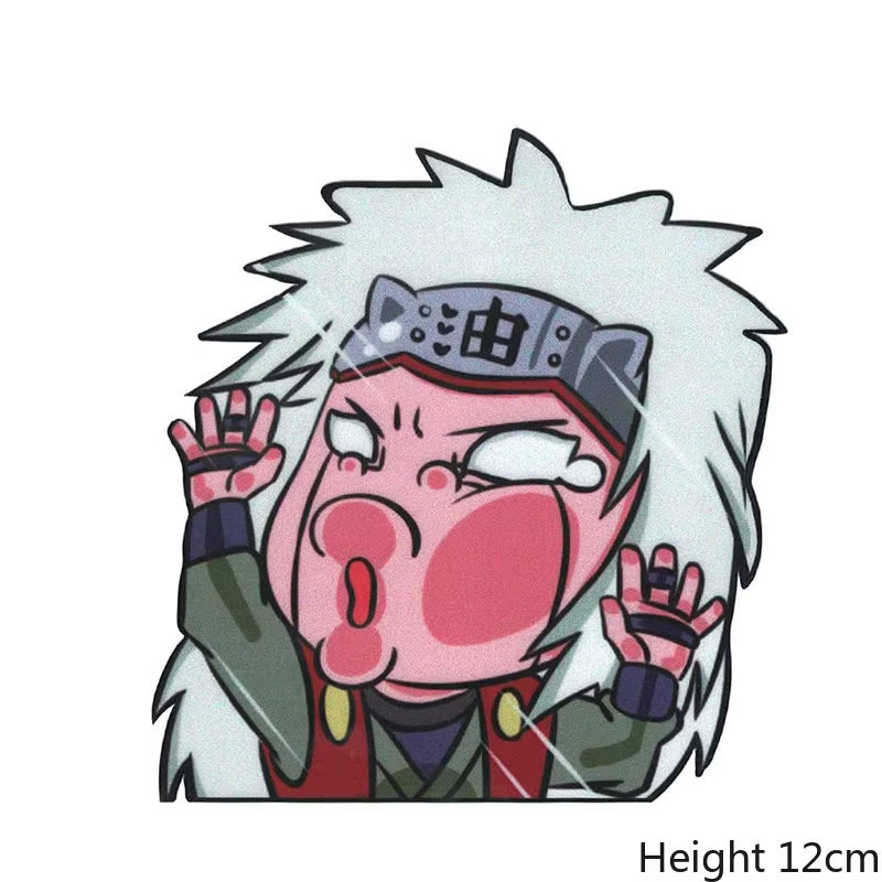 Anime Naruto Stickers Funny Sasuke Peek Window Stickers Laptop Decals Waterproof Car Stickers Personality Anime Stickers