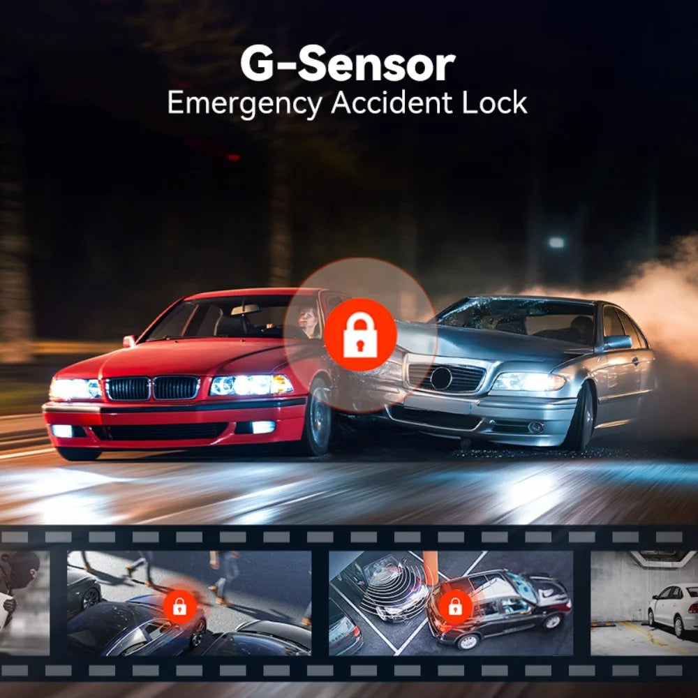 Dash Cam Front and Rear, Dash Cam 4K with Wifi & GPS, 4K/2.5K Front+1080P Rear Dashcam, Dash Camera with Night Vision, 3.18'' LCD Screen, Loop Recording, Black