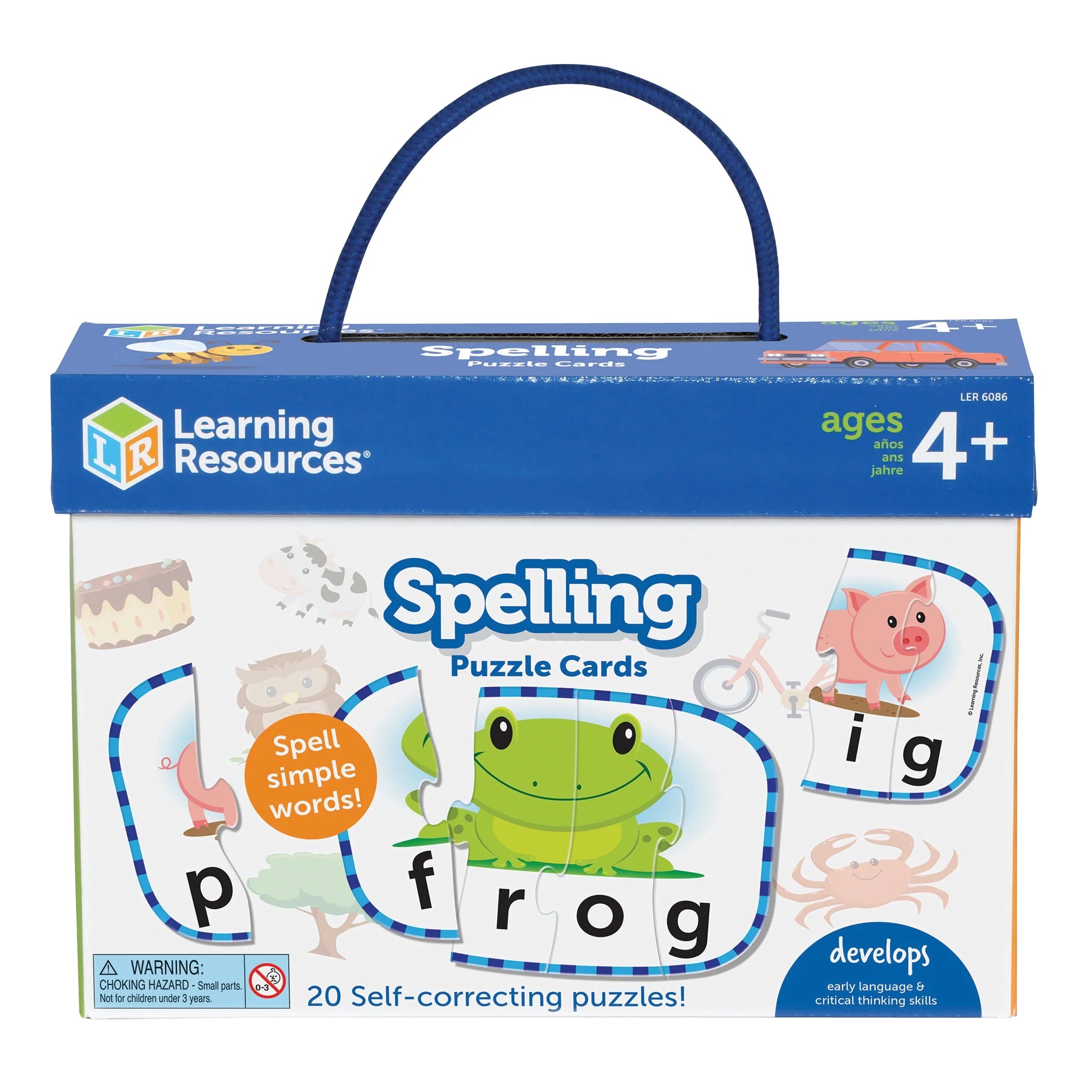 Spelling Puzzle Cards, Kindergarten Readiness, Ages 4+