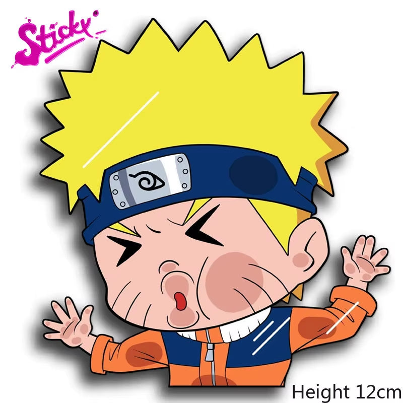 Anime Naruto Stickers Funny Sasuke Peek Window Stickers Laptop Decals Waterproof Car Stickers Personality Anime Stickers