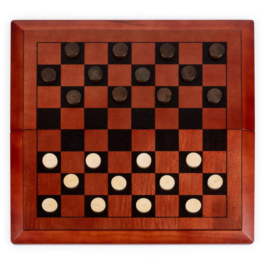 Game Gallery Wood Chess & Checkers Set