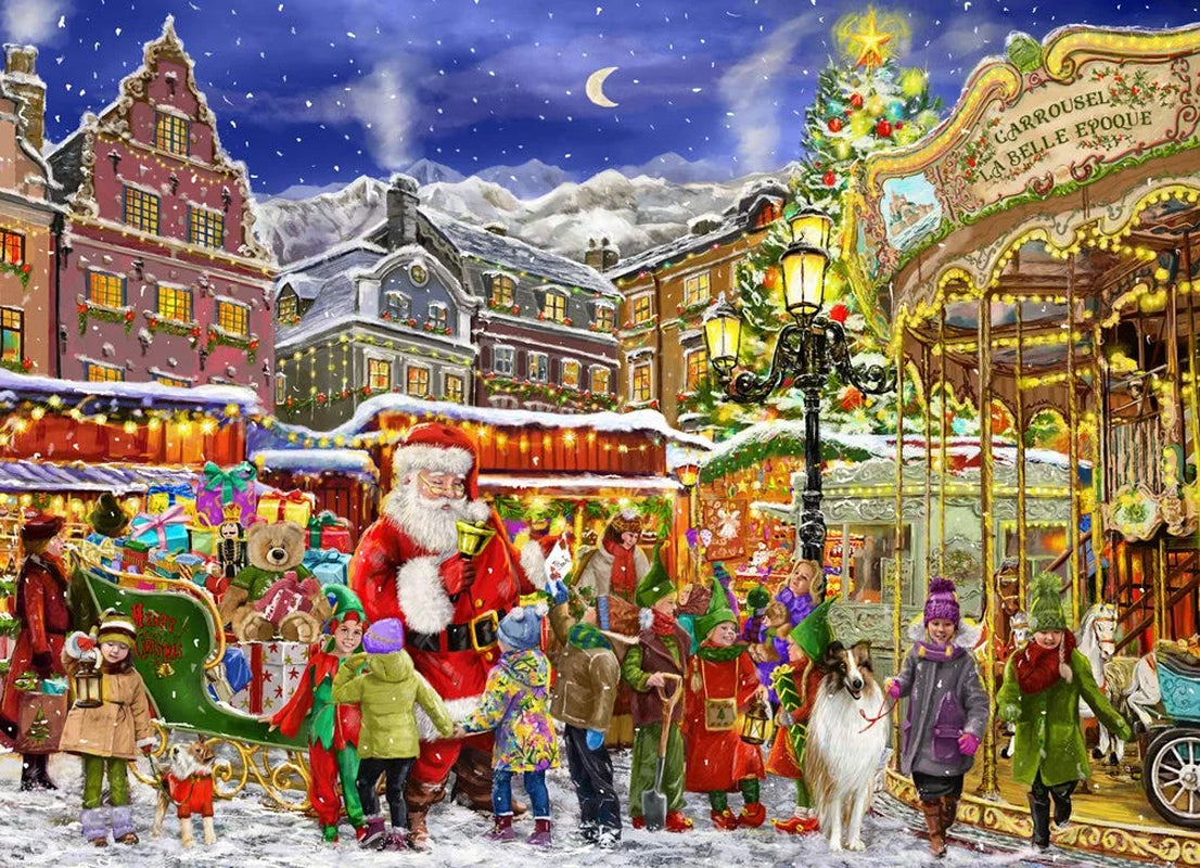 Christmas Carousel Jigsaw Puzzle 1000 Piece