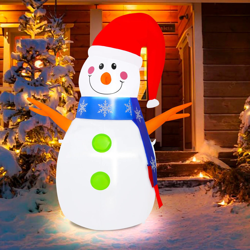 4Ft Tall Christmas Inflatable,Snowman Xmas Inflatable Outdoor Decoration with LED Lights for Yard Garden Lawn