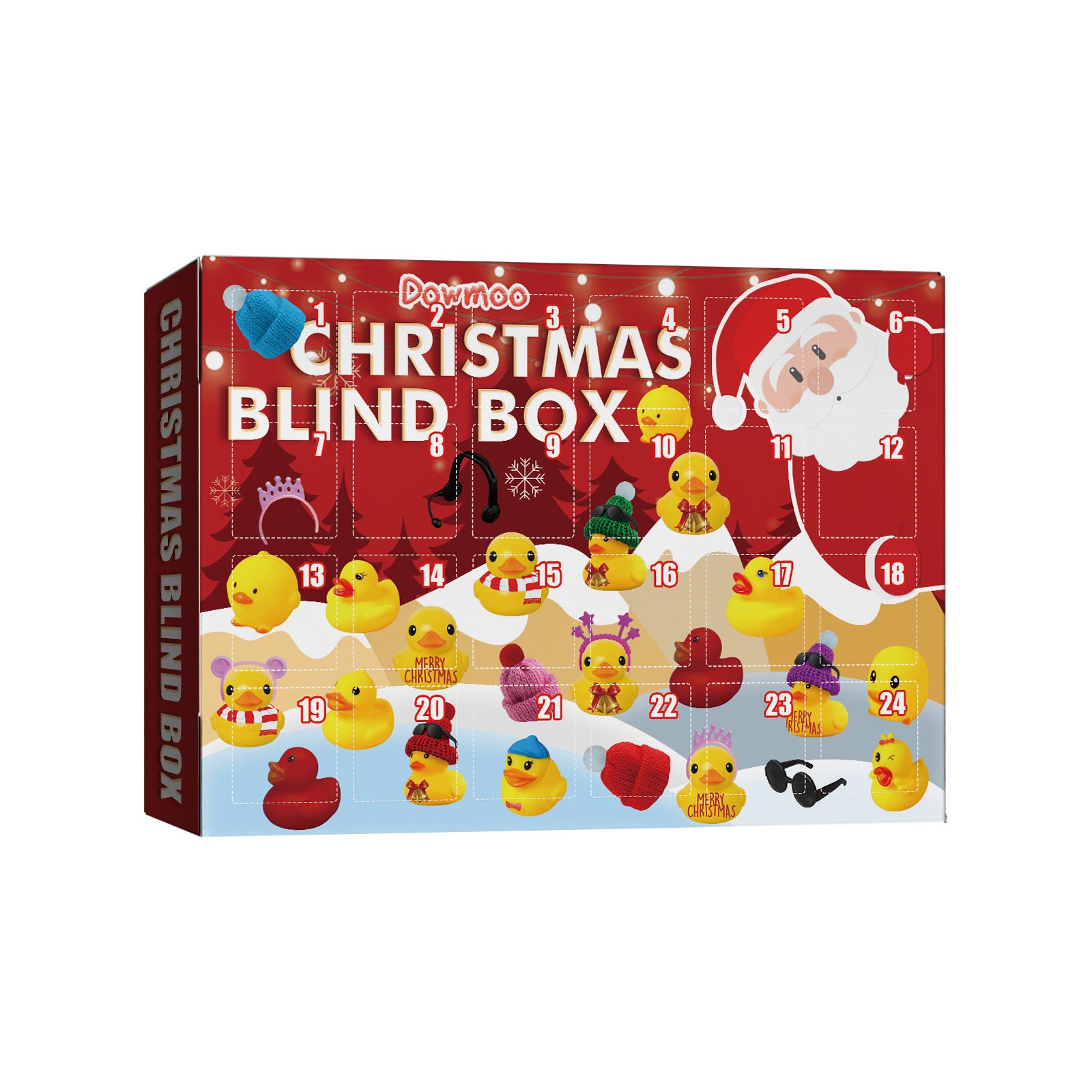 24 Days Countdown Christmas Advent Calendar Set Funny Ducks Bath Toy for Kids Animals Advent Calendar Christmas Xmas Gifts