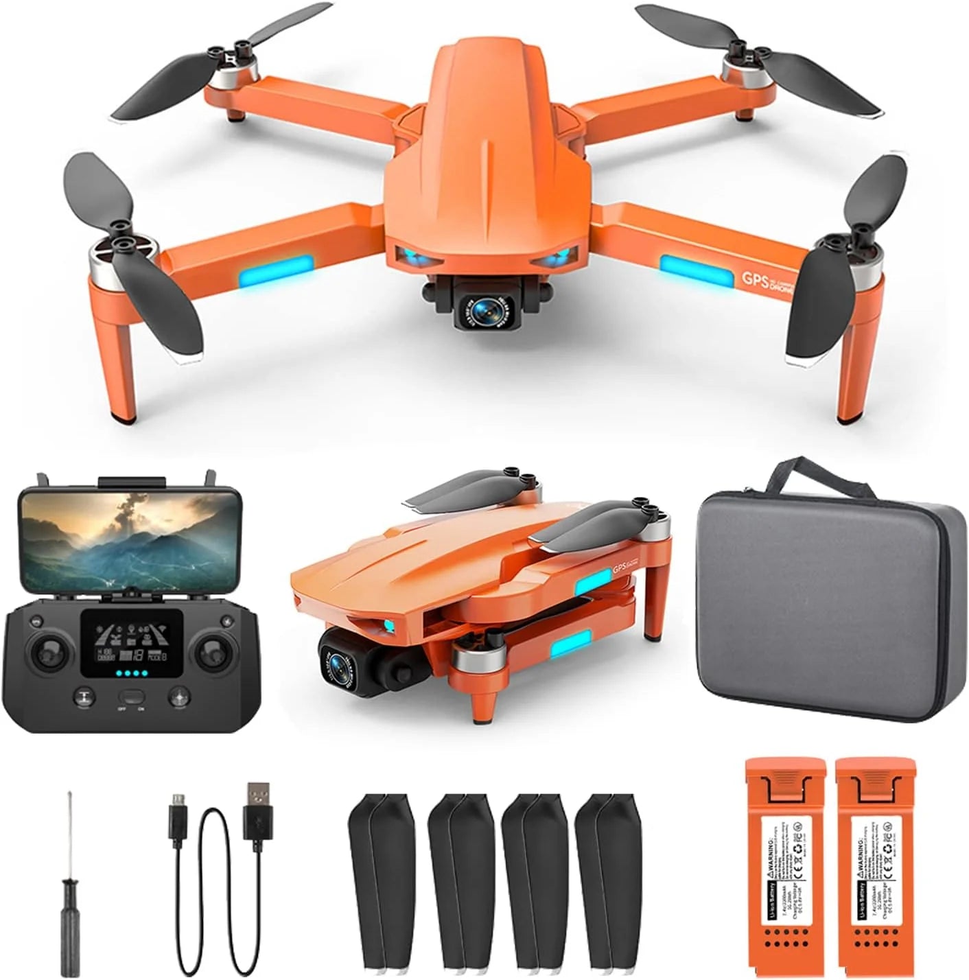 Drone with 4K Camera for Adults and Beginners, 5G Wifi Transmission, 40 Minutes Flight Time,Black