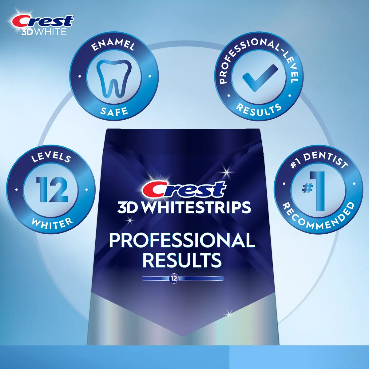 Crest 3D Whitestrips Professional White Teeth Whitening Kit - 20 Treatments