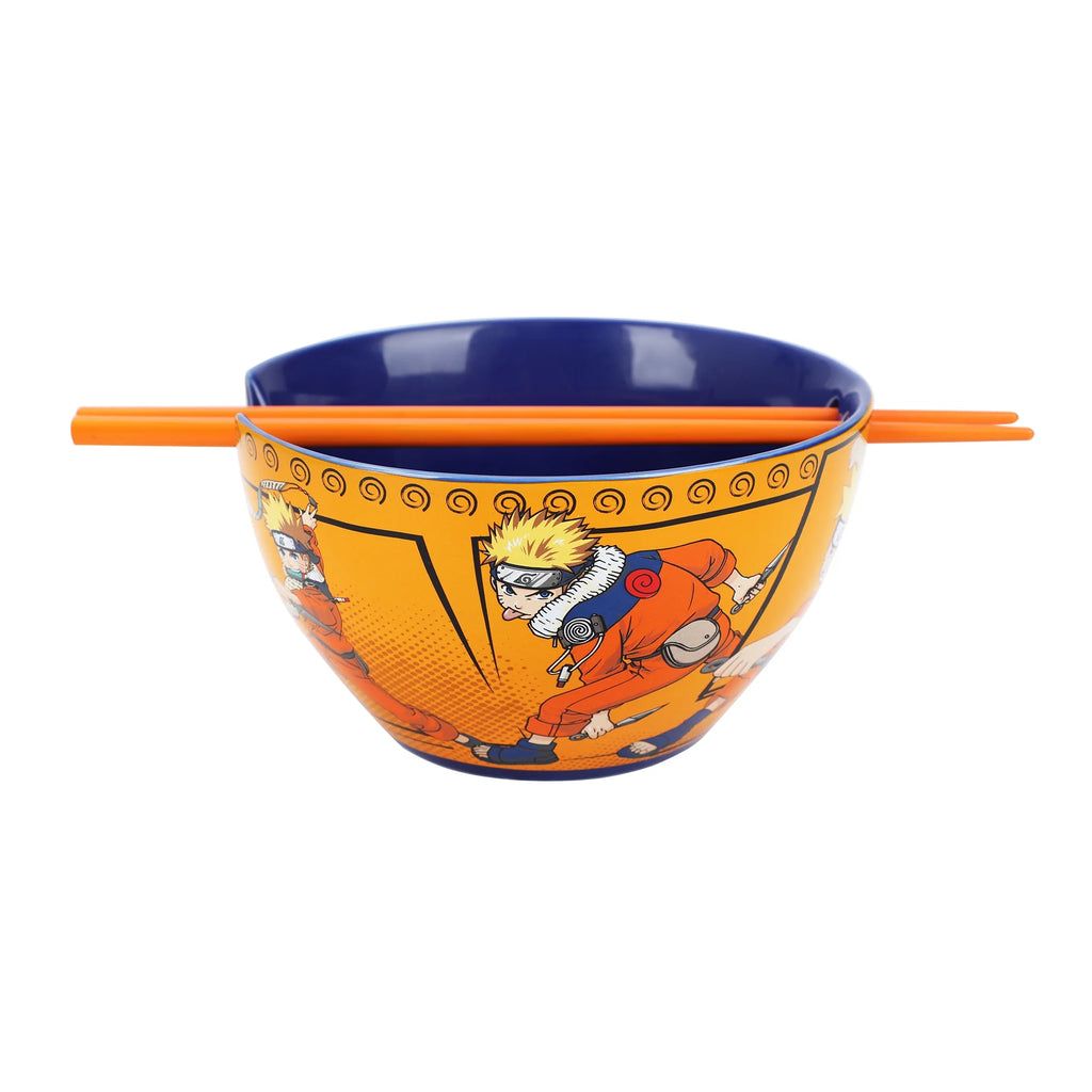 Naruto Ceramic Ramen Bowl and Plastic Chopsticks Set