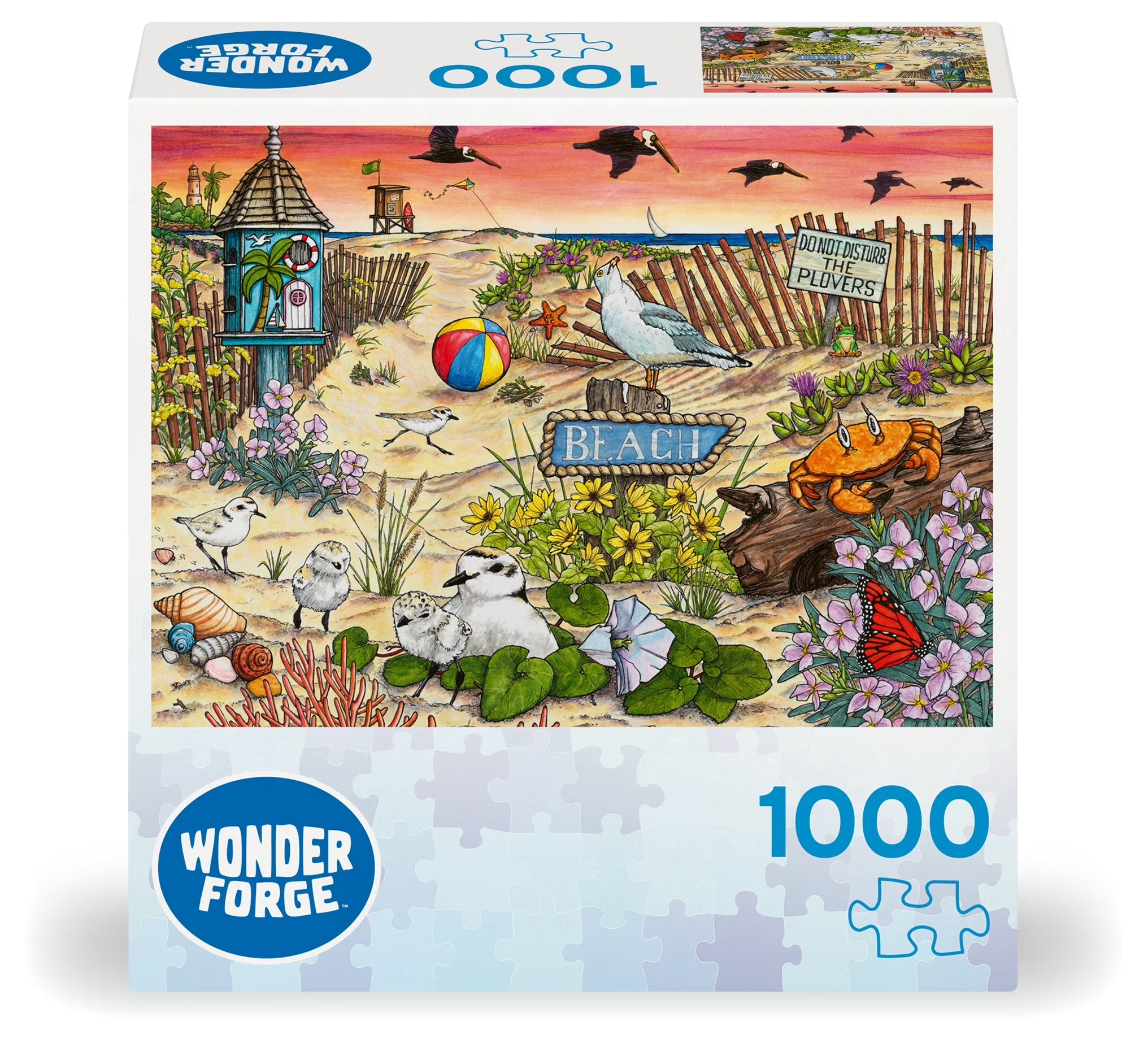 Wonder Forge Puzzle Series - Don'T Disturb the Plovers, 1000 Pc Jigsaw Puzzle, Teens & Adults Ages 14+