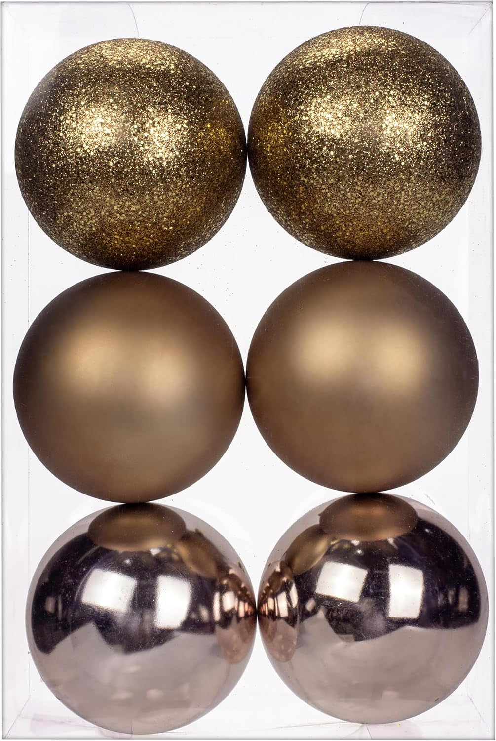 3.94" Large Christmas Balls Shatterproof Red Christmas Ornaments 6 Pcs Big Red Xmas Ornaments for Xmas Tree Holiday Wedding Party Decoration