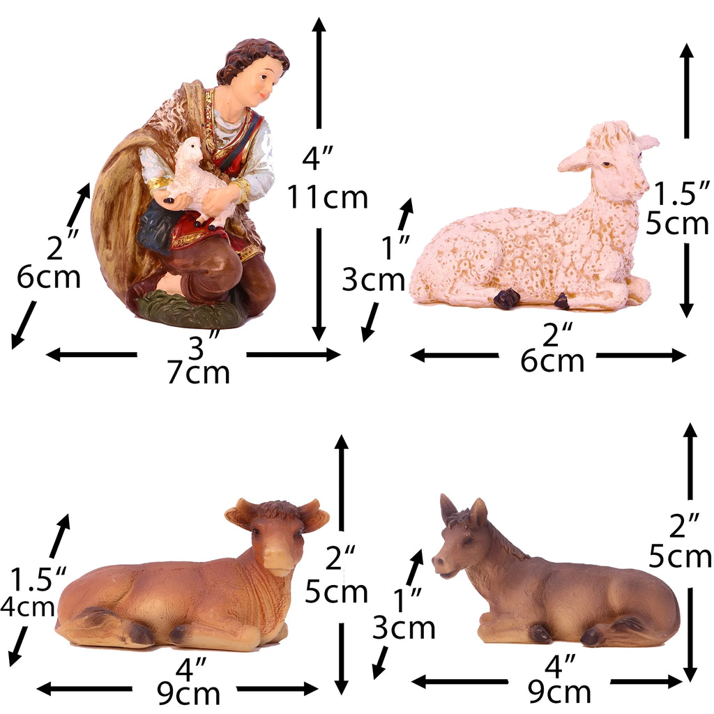 Nativity Set Nativity Scene Holidays Décor Christmas Stable Birthday Gift 11 Piece 8''