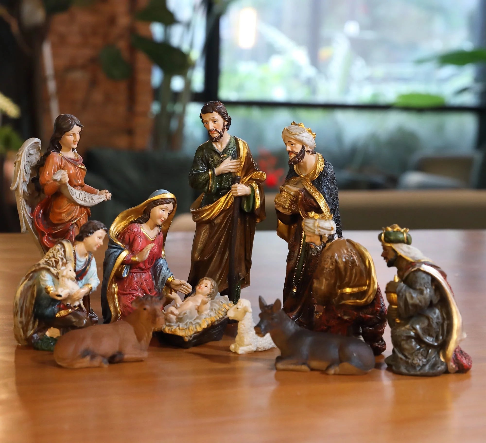 Nativity Set Nativity Scene Holidays Décor Christmas Stable Birthday Gift 11 Piece 8''