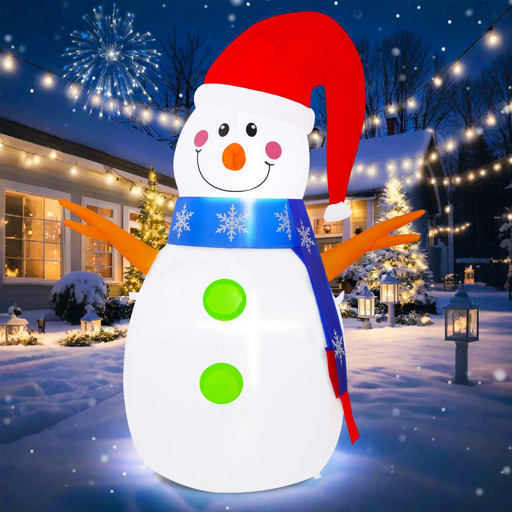 4Ft Tall Christmas Inflatable,Snowman Xmas Inflatable Outdoor Decoration with LED Lights for Yard Garden Lawn