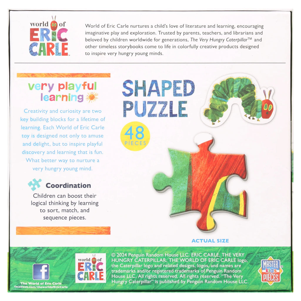 Eric Carle - the Very Hungry Caterpillar 48 Pieces Interlocking Jigsaw Puzzle for Kids