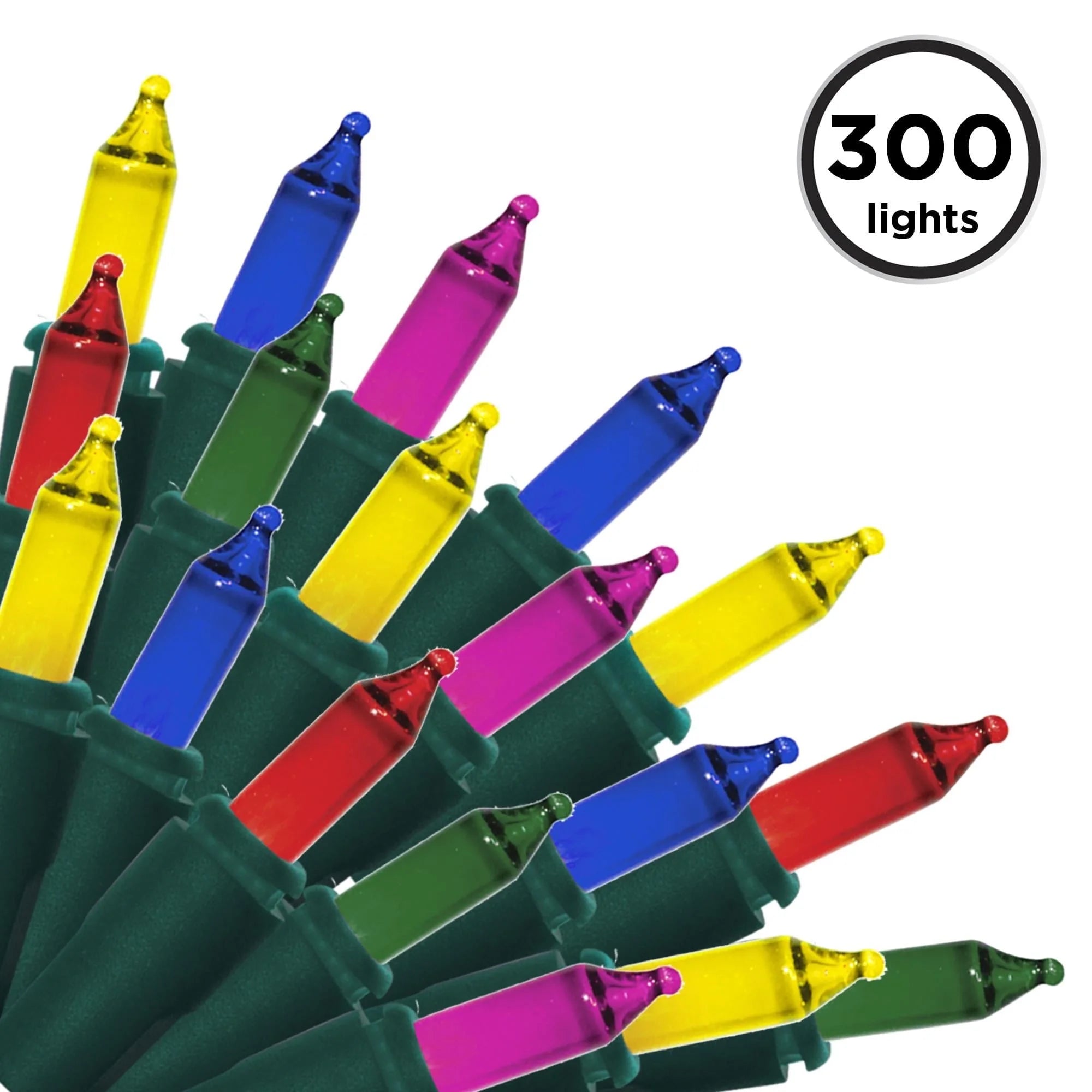 100 Count Mini String Christmas Lights, Clear - 22 Feet Indoor/Outdoor Christmas Tree Lights with Green Wire