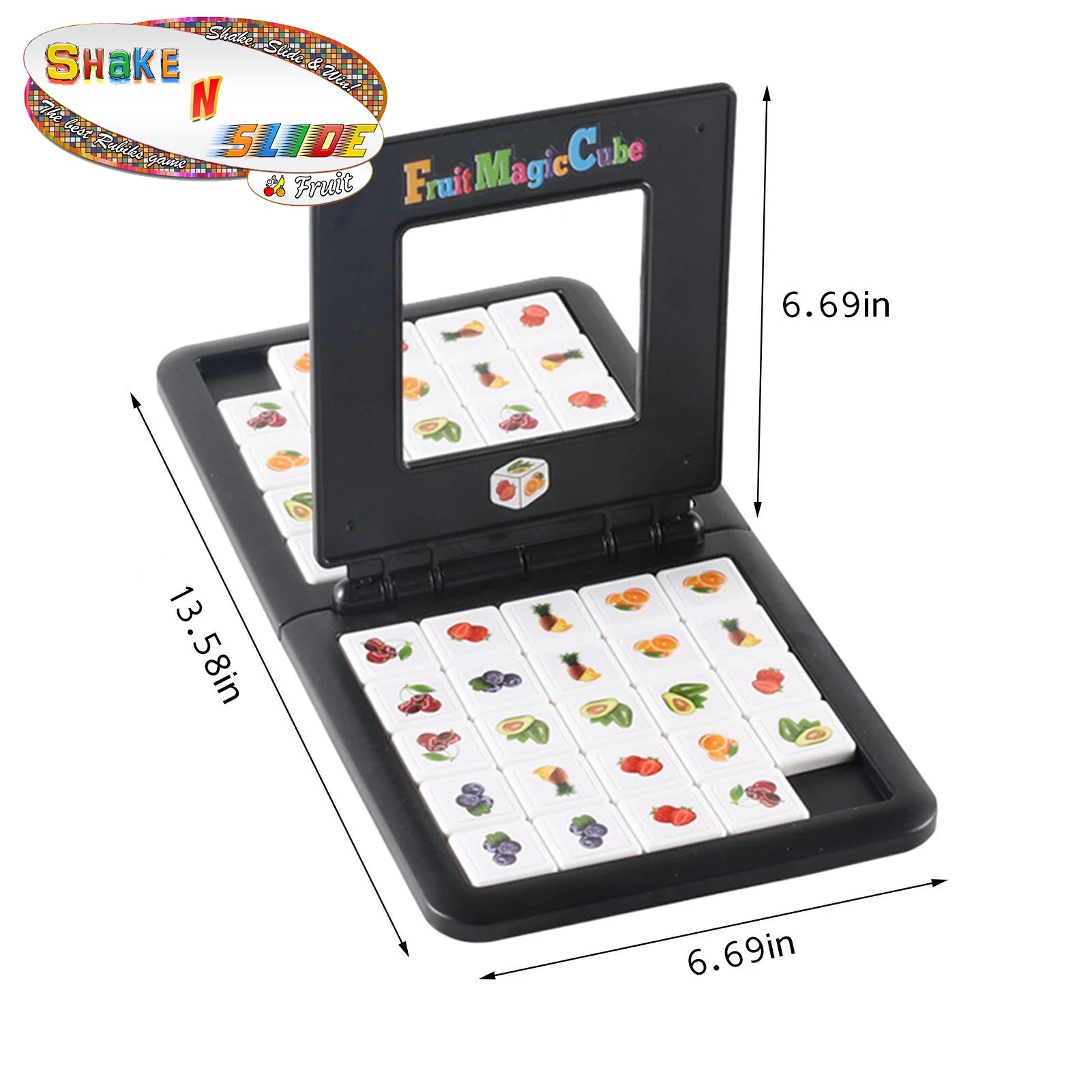 Shake & Slide Block Game Shape Matching Intelligence Board Game for Family Game Nights, Fruit