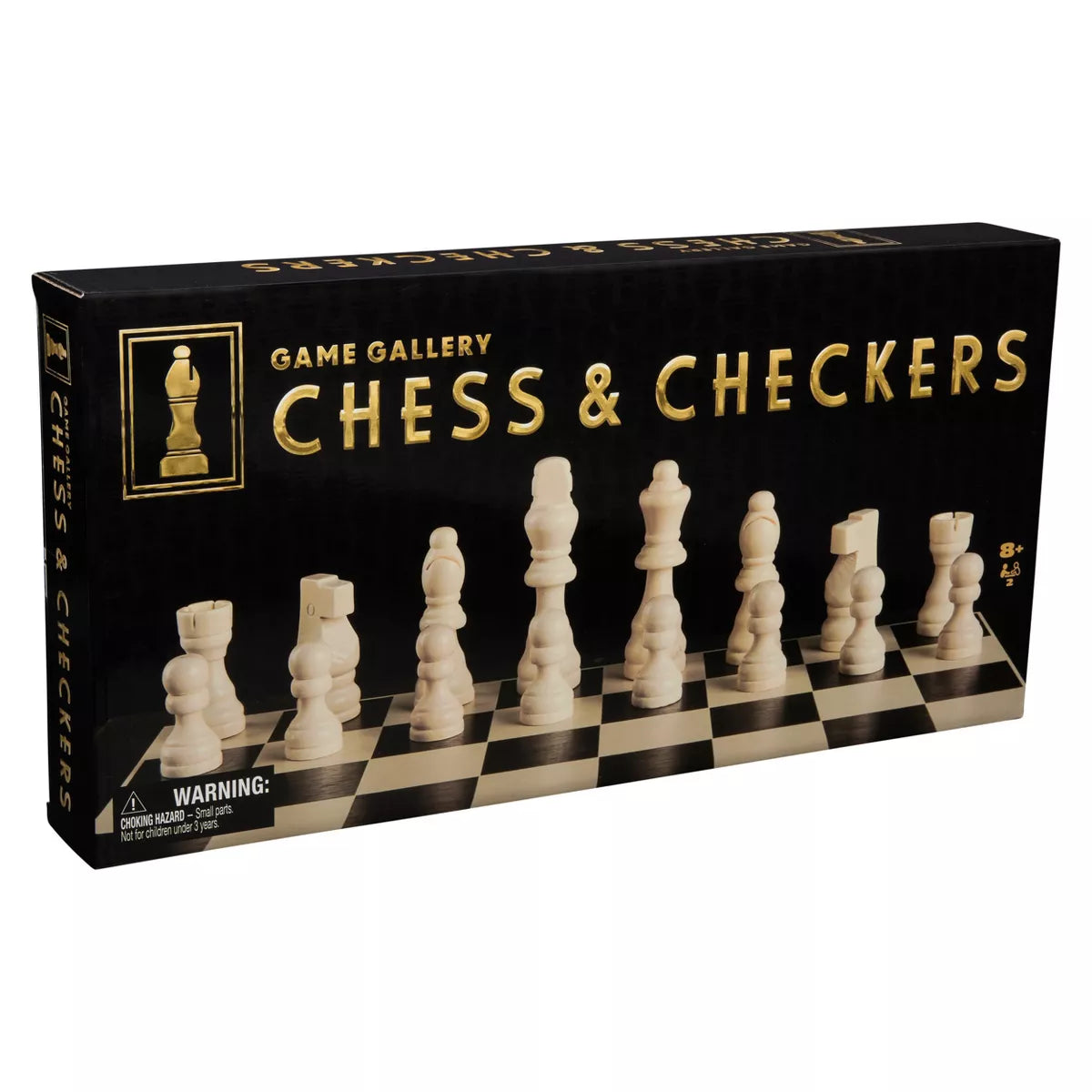 Game Gallery Wood Chess & Checkers Set