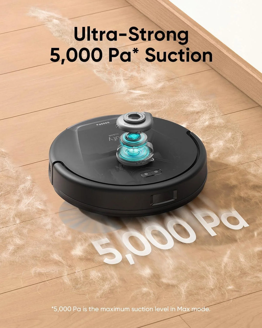 L60 Robot Vacuum with Self Empty Station, Hair Detangling Technology, up to 60 Days Hands Free Cleaning, 5,000 Pa Suction, Remove Hair, Dust