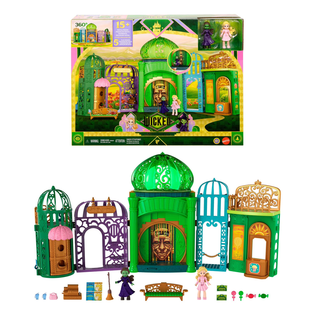 Universal Pictures’  Emerald City Small Doll Playset with 5 Play Spaces & 15 Accessories