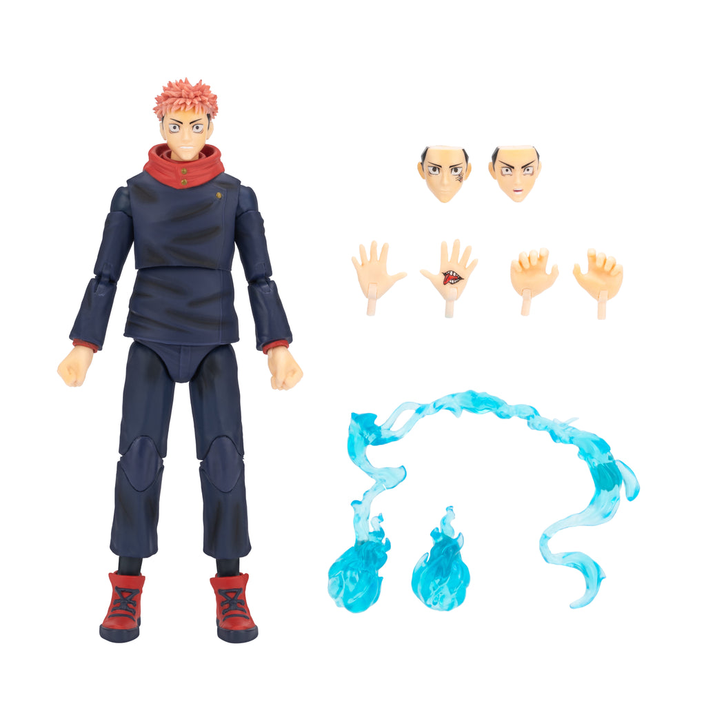 Yuji Itadori - 6.5 Inch Figure with Swappable Faceplates, Alternate Hands, and Energy Effects