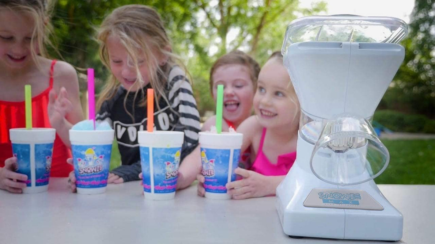 Little  Max Snow Cone Machine - Premium Shaved Ice Maker, with Powder Sticks Syrup Mix, Summer Kit