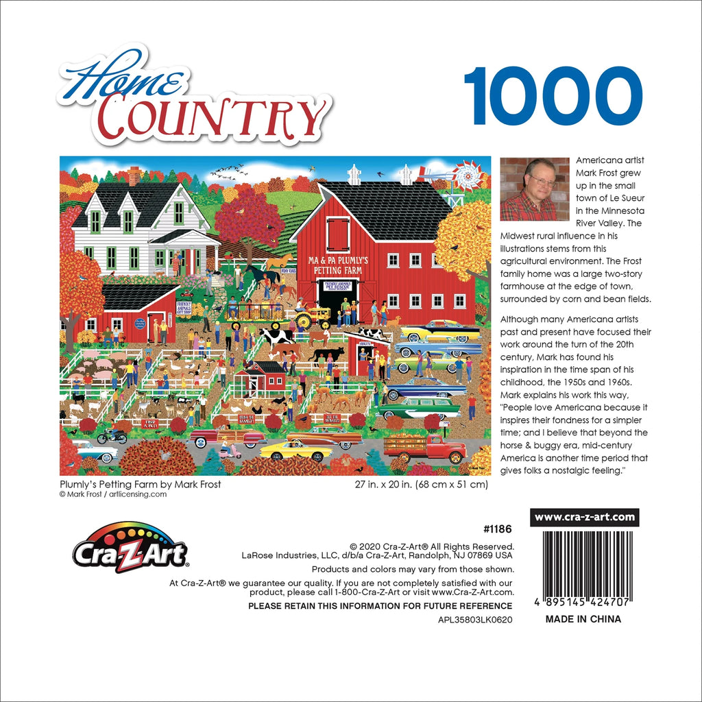 Home Country 1000-Piece Plumly'S Petting Farm Jigsaw Puzzle